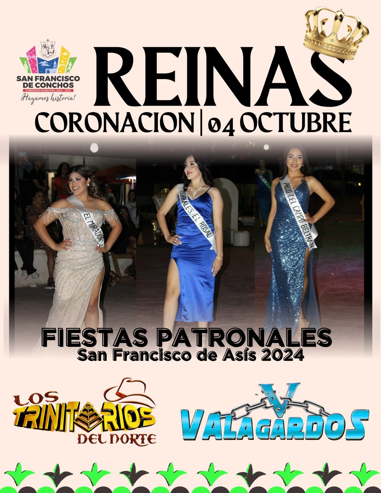 Kermesse y Baile de Coronación este viernes en San Francisco de Conchos