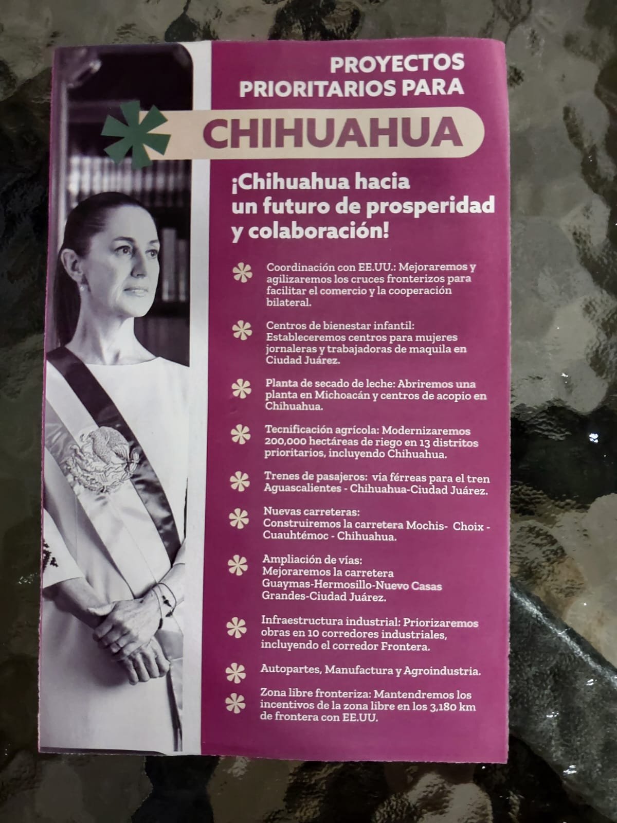 Reparten información sobre proyectos prioritarios para Chihuahua que Claudia Sheinbaum ha presentado