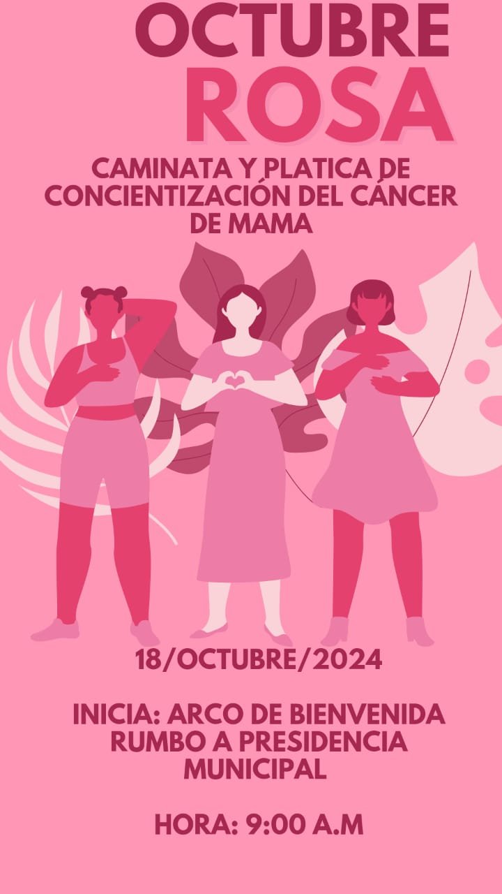 Este viernes caminata y pláticas sobre el día mundial de la lucha contra el cáncer de mama; en La Cruz