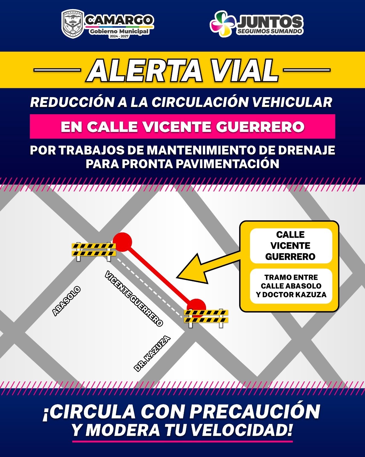 Circule con precaución en el Centro de la ciudad.