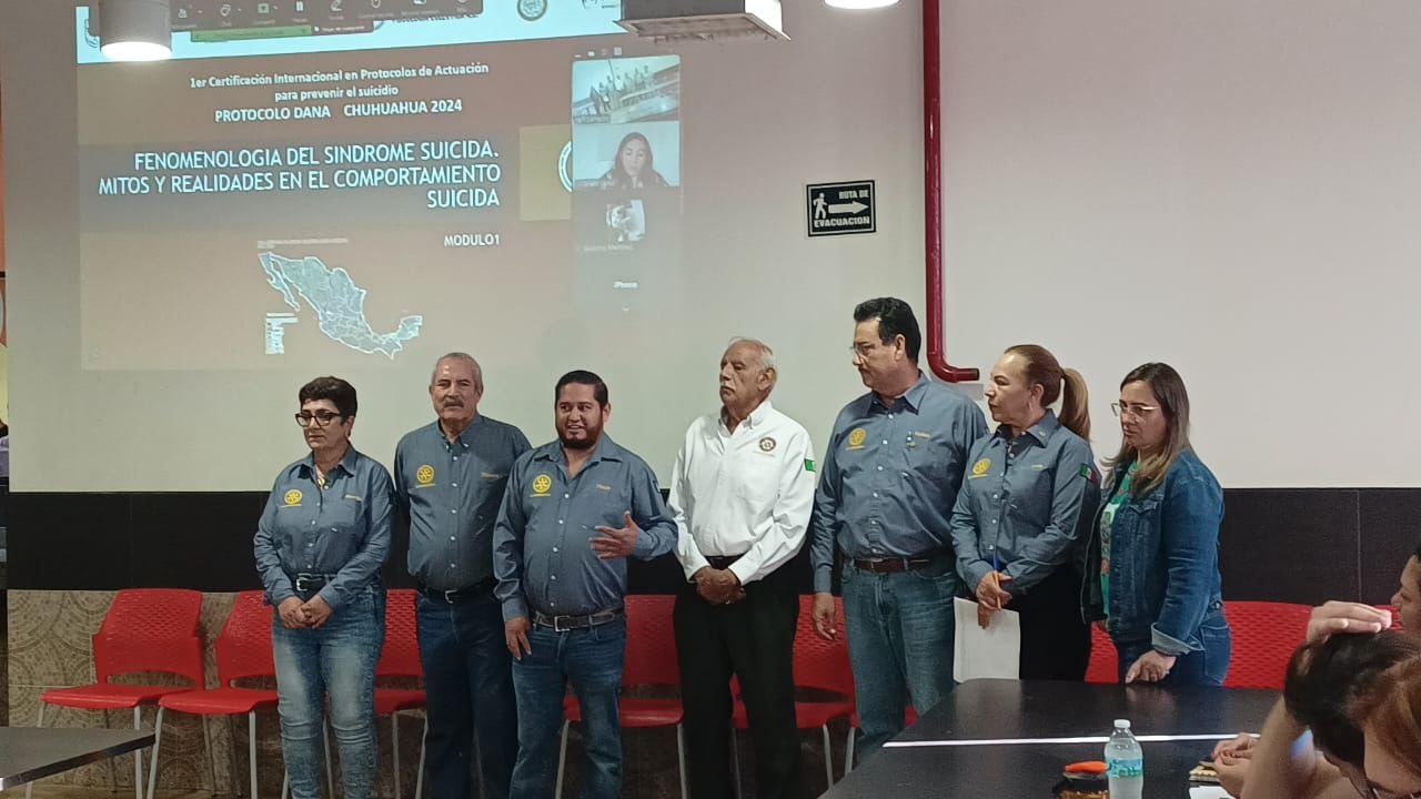 Recibió Club Rotario Camargo, apoyo de Estacionómetros Camargo para seminario de Salud Mental