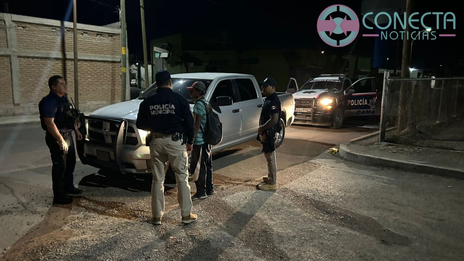 Policía Municipal y C7 de Camargo realizan operativo exitoso y logran la detención de tres presuntos delincuentes.