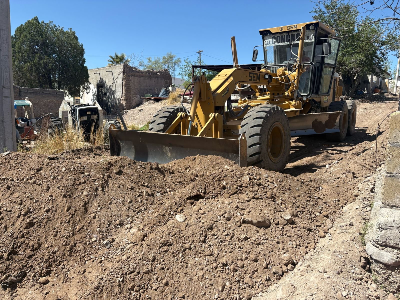 Estación La Cruz contará con una nueva calle pavimentada con concreto hidráulico