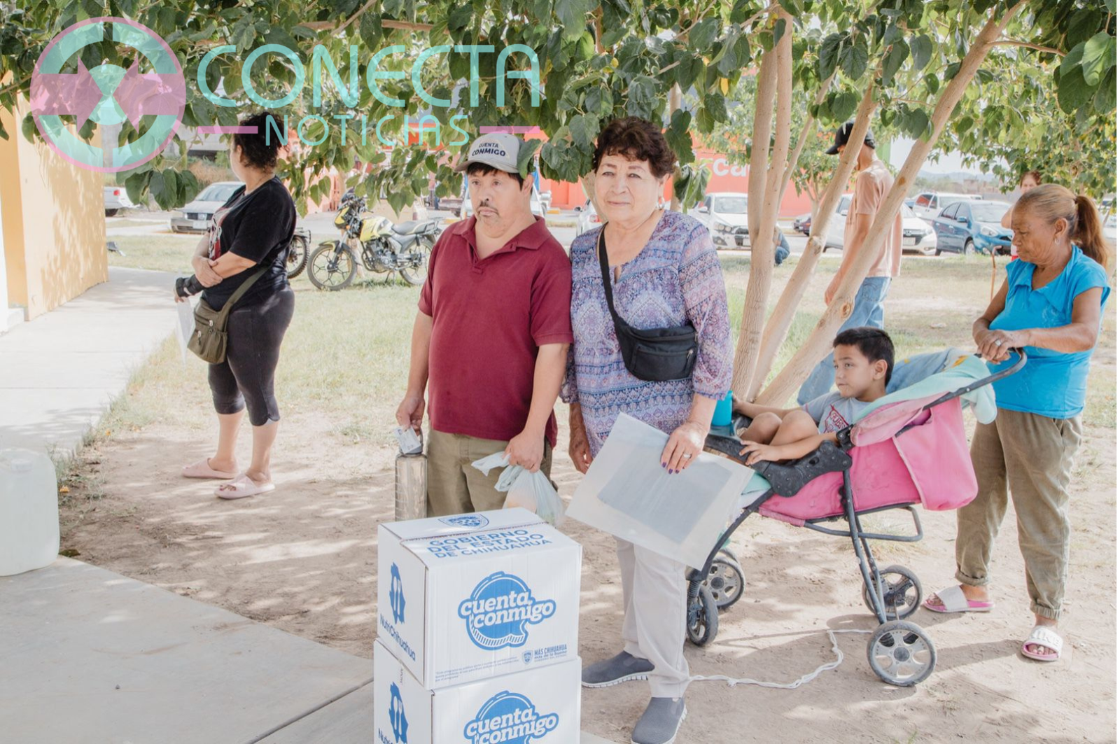 Entregan despensas a familias camarguenses gracias al programa NutriChihuahua; presidente Jorge Aldana agradece a la gobernadora Maru Campos