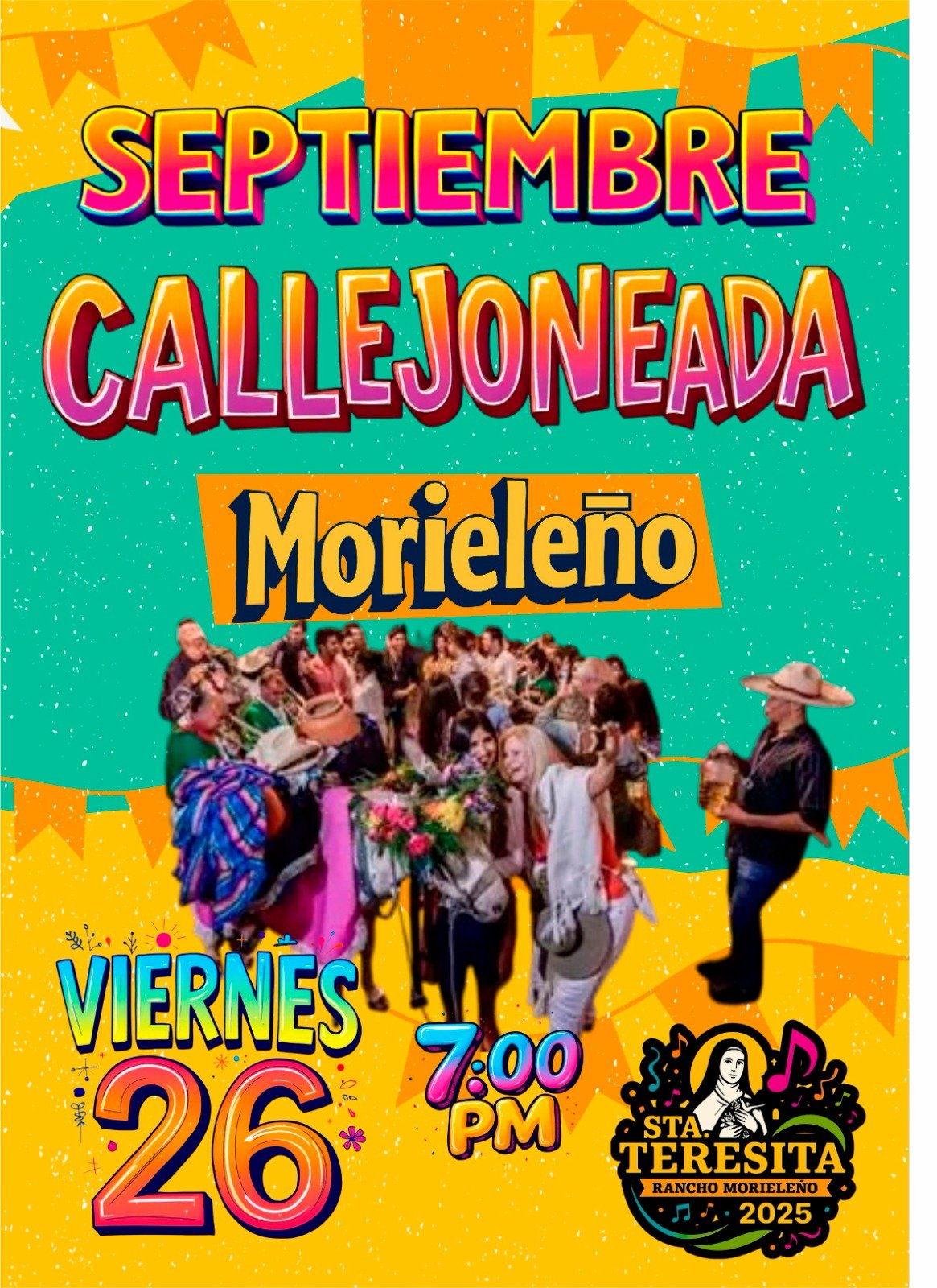 Callejoneada dará inicio a las fiestas en Morieleño este viernes 26