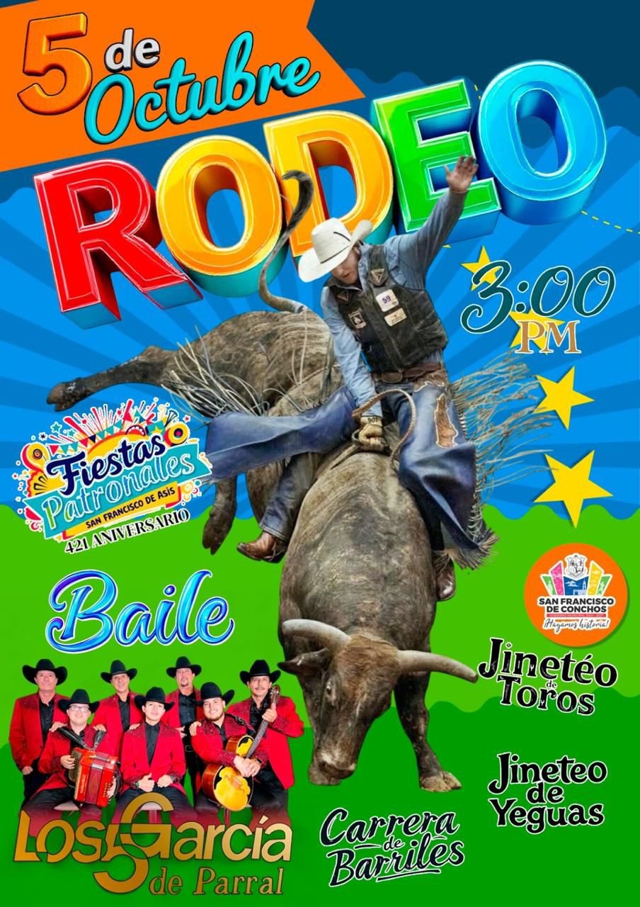 Dan a conocer cartelera de eventos para celebrar Fiestas Patronales en San Francisco de Conchos