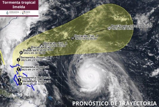 Se forma la tormenta tropical Imelda, prevén se convierta en huracán; ¿afectará México?