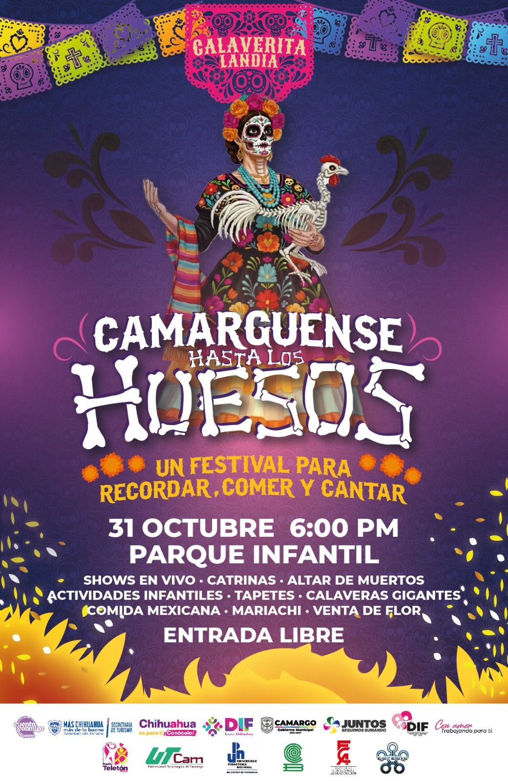 “Camarguenses hasta los Huesos”: presentan el primer Festival de Día de Muertos en Camargo