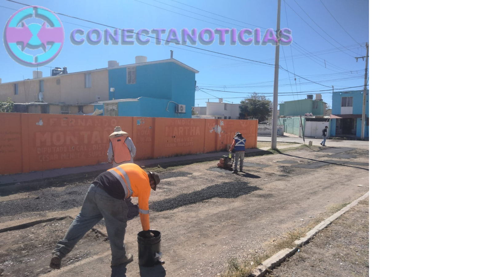 Trabajos de bacheo concluyen con éxito en la colonia Cuatro Milpas en Camargo