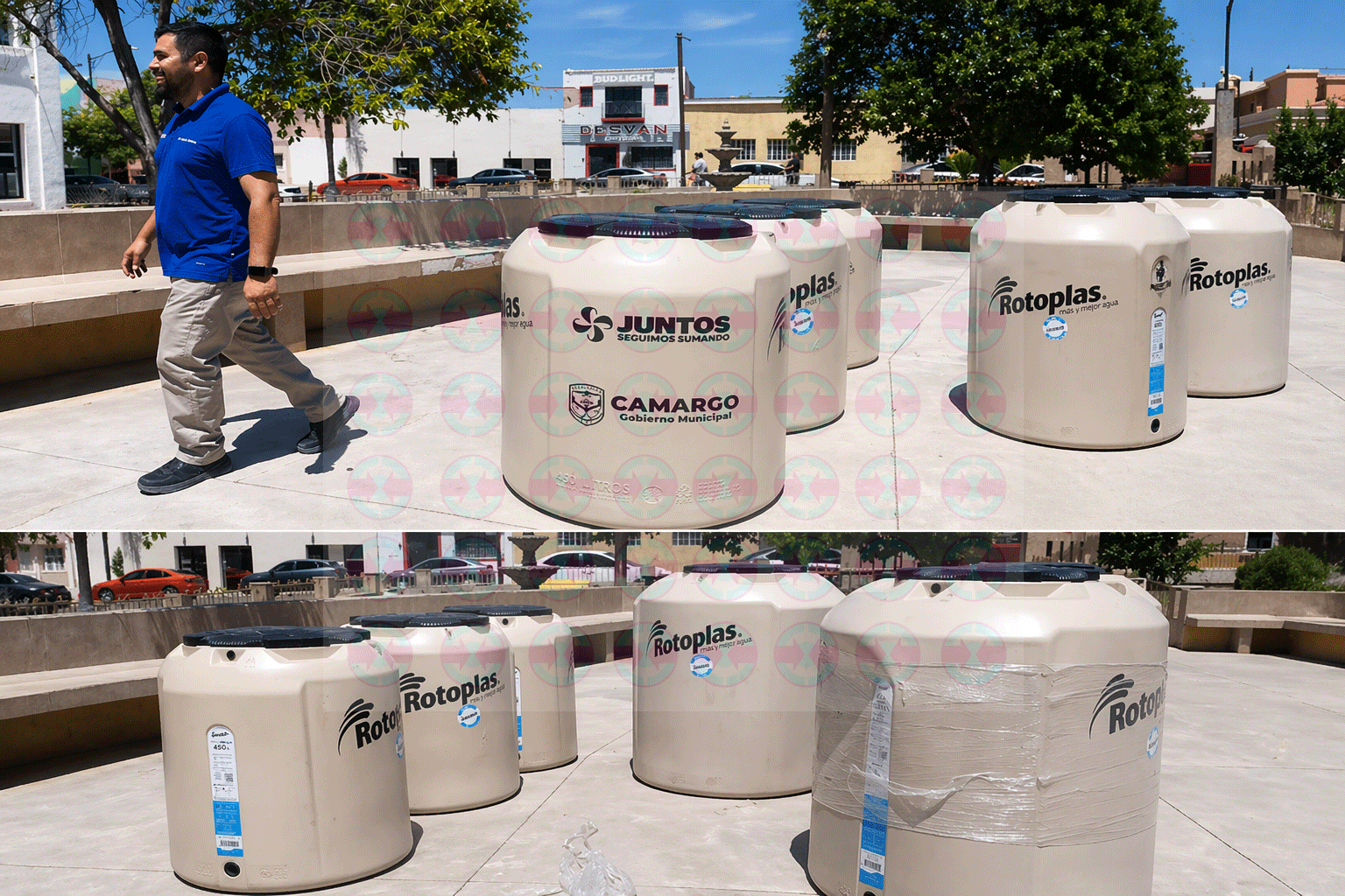 Entregan 35 tinacos subsidiados en Camargo; suman cerca de 200 familias beneficiadas