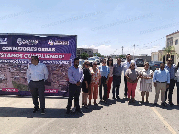 Inauguran recarpeteo de la calle Pino Suárez con inversión cercana a los 8 millones de pesos