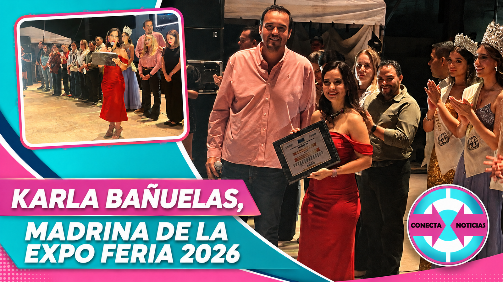 Reconocen a Karla Bañuelas como madrina de la Expo Feria Santa Rosalía 2026