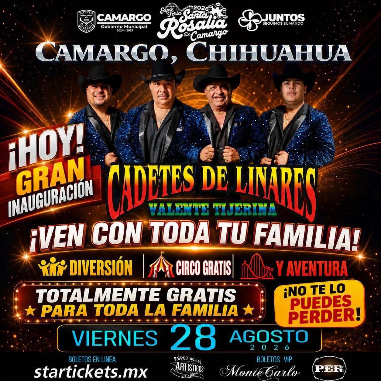 ¡Entrada totalmente gratis! Jorge Aldana invita a las familias a la gran inauguración de la Expo Feria Santa Rosalía 2026