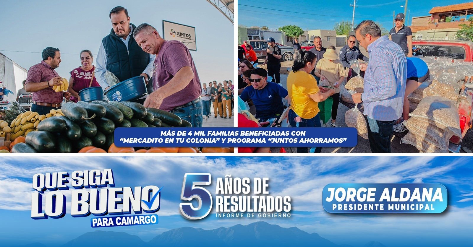En este año hemos beneficiado a más de 4 mil familias con Mercadito en tu Colonia y Juntos Ahorramos: Jorge Aldana