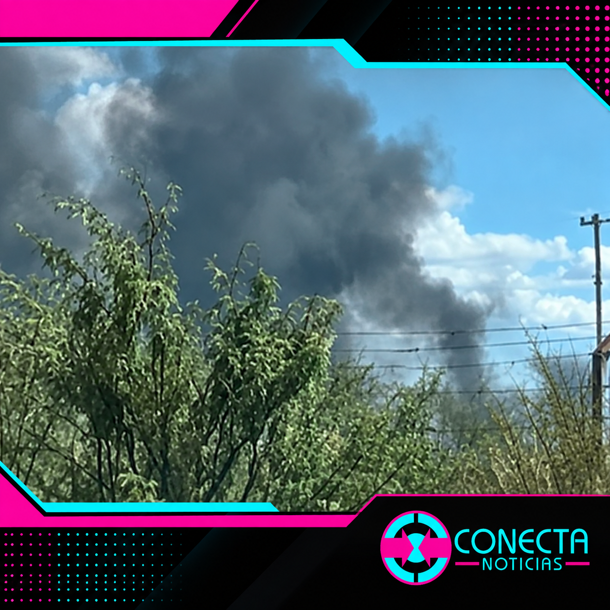 Incendio en terreno baldío genera fuerte contaminación cerca del fraccionamiento San Sebastián