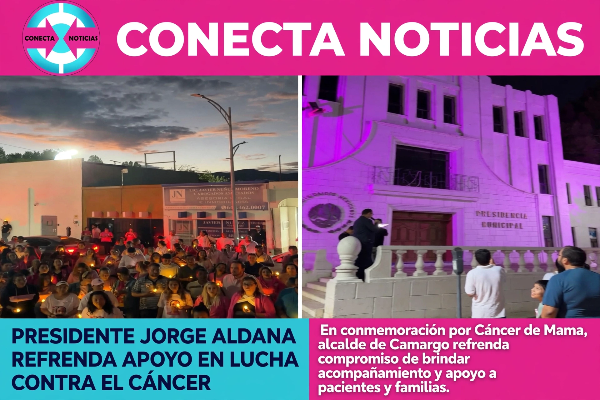 Jorge Aldana refrenda apoyo a pacientes con cáncer y sus familias en Camargo